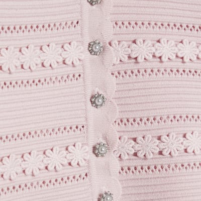 Pink Daisy Cardigan