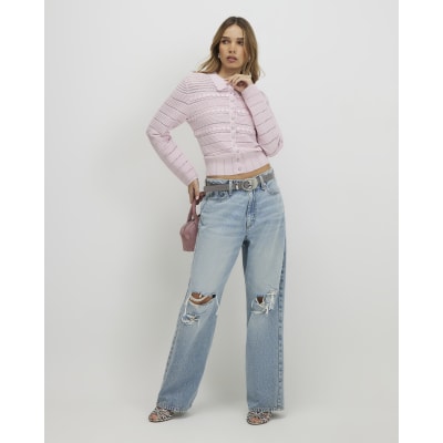 Pink Daisy Cardigan