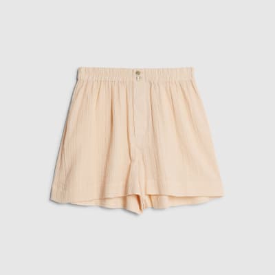 Pink Elasticated Cotton Shorts