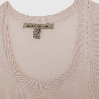 Pink Fine Knit Vest Top