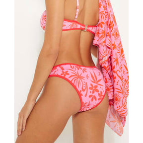 Pink floral High Rise bikini bottoms