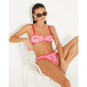 Pink floral High Rise bikini bottoms