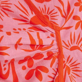 Pink Floral Print Sleeveless Playsuit