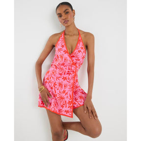 Pink Floral Print Sleeveless Playsuit