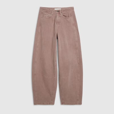 Pink High Waisted Balloon Leg Jeans