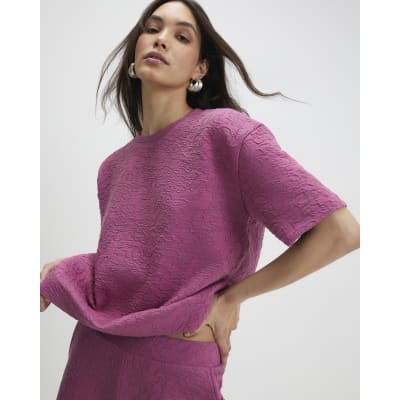 Pink Jacquard T-Shirt