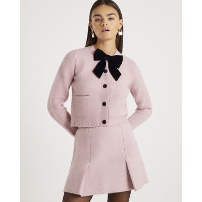 Pink Knitted Mini Skirt