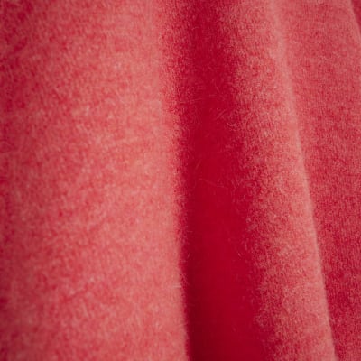 Pink Knitted Sleeveless Roll Neck Top