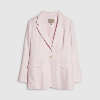 Pink Linen Blend Blazer