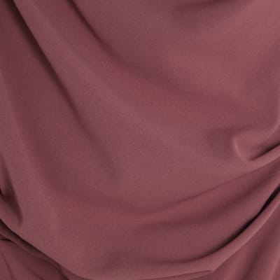 Pink Long Sleeve Asymmetric Drape Mini Dress
