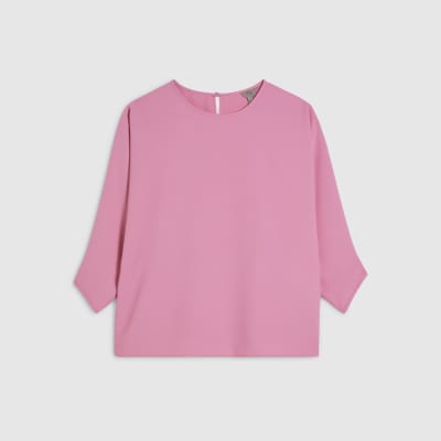 Pink Long Sleeve Batwing Top