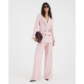 Pink Long Sleeve Double Breasted Blazer