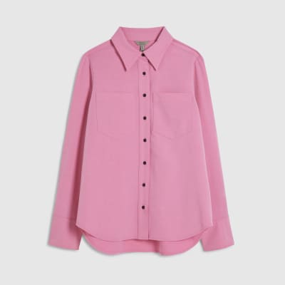 Pink Long Sleeve Tailored Shirt