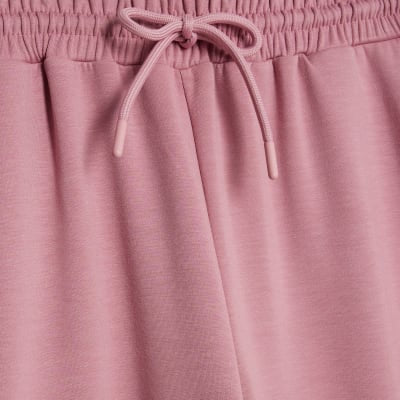 Pink Premium Drawstring Wide Leg Joggers