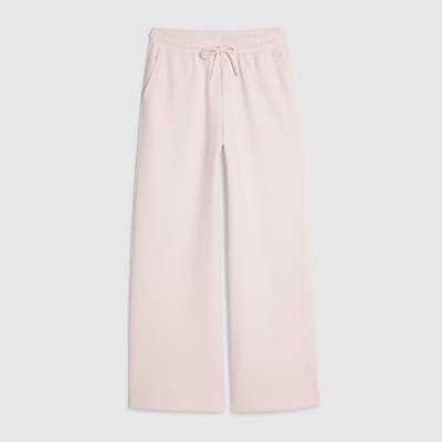 Pink Premium Drawstring Wide Leg Joggers