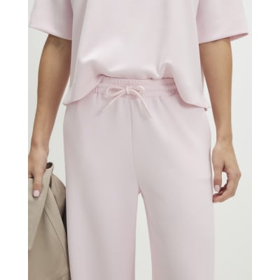 Pink Premium Drawstring Wide Leg Joggers