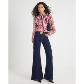 Pink Premium Sheer Floral Print Shirt