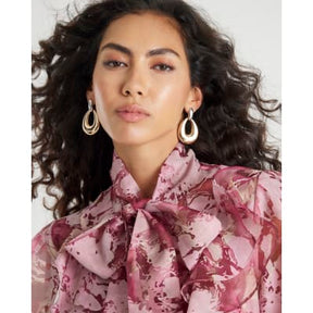 Pink Premium Sheer Floral Print Shirt