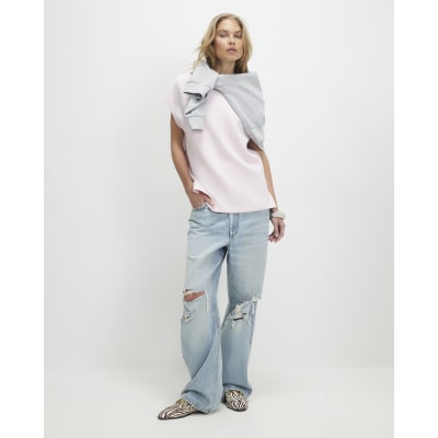 Pink Premium Twill Short Sleeve Top