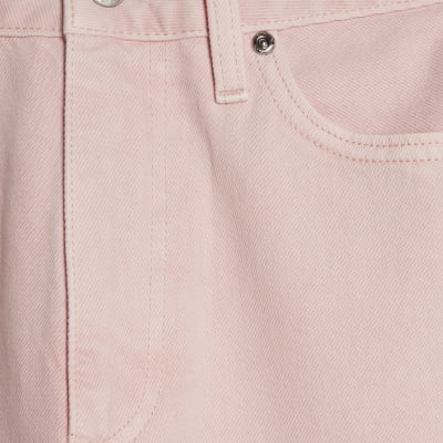 Pink Relaxed Straight Jeans