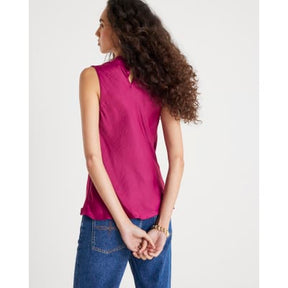 Pink Satin Cowl Neck Tank Top