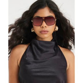 Pink Satin Printed Cowl Neck Slip Dress