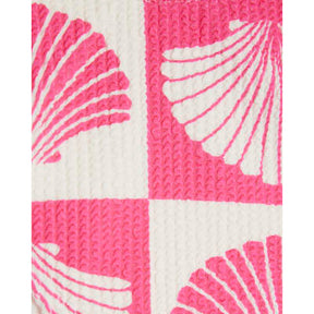 Pink Shell Print Textured Bikini Bottoms