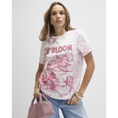 Pink Short Sleeve In Bloom T-shirt