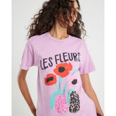 Pink Short Sleeve Les Fleurs T-shirt
