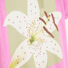 Pink Short Sleeve Photographic Floral T-shirt
