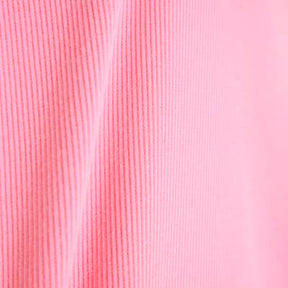 Pink Sleeveless Ribbed Tank Top