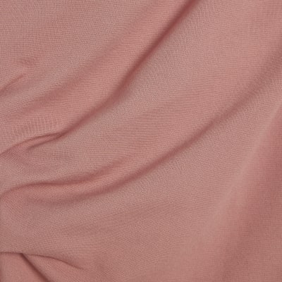 Pink Stretch Draped Midi Dress