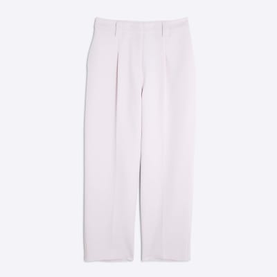 Pink Tapered Straight Leg Trousers