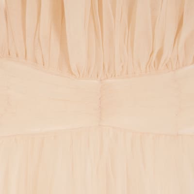 Pink Tulle Bandeau Mini Dress