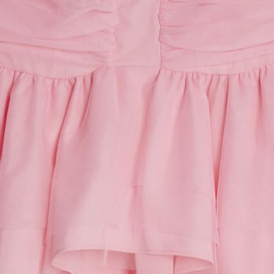 Pink Tulle Bandeau Top