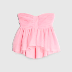 Pink Tulle Bandeau Top