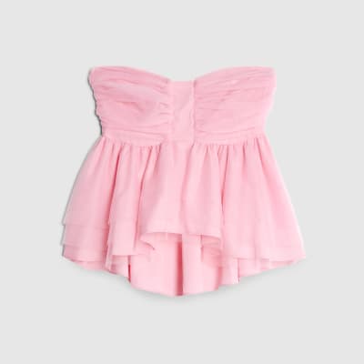 Pink Tulle Bandeau Top