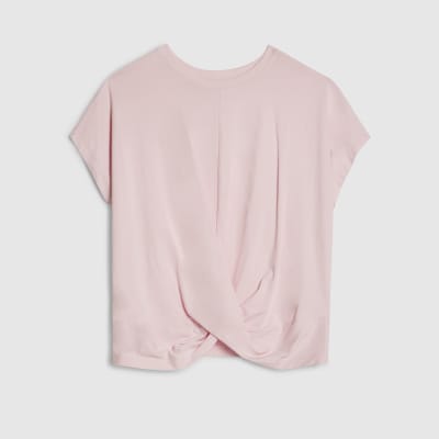 Pink Twist Front T-Shirt