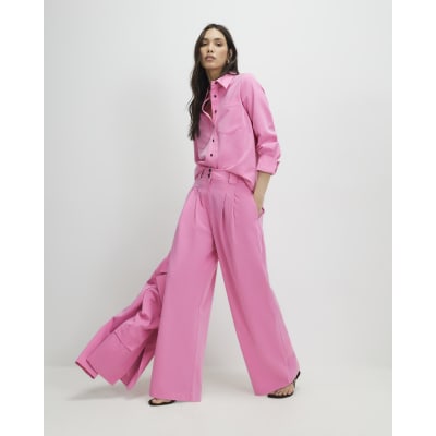 Pink Wide Leg Trousers