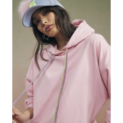 Pink Year Zero Embellished Cord Hoodie