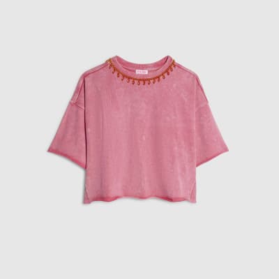 Pink Year Zero Embellished T-Shirt