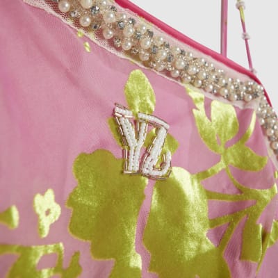Pink Year Zero Floral Embellished Slip Dress