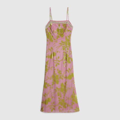 Pink Year Zero Floral Embellished Slip Dress