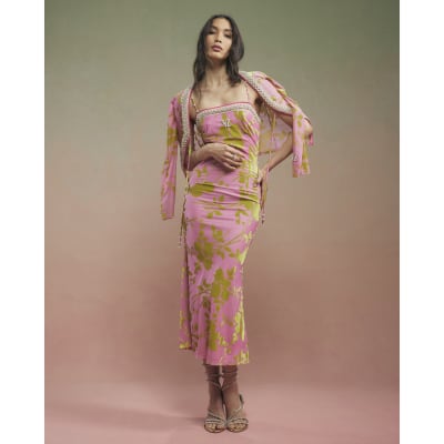 Pink Year Zero Floral Embellished Slip Dress