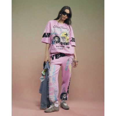 Pink Year Zero Short Sleeve Sweatshirt