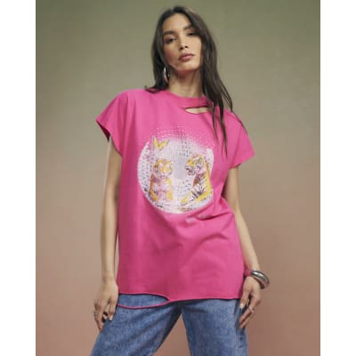 Pink Year Zero Tiger Boyfriend Fit T-Shirt