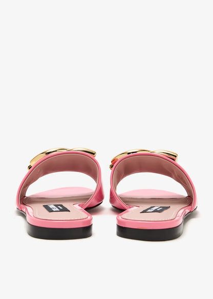 DG logo slide sandals - Pink