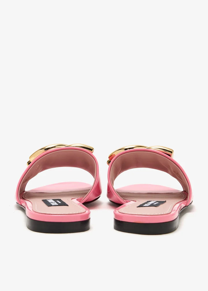 DG logo slide sandals - Pink
