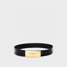 Plaque Leather Belt