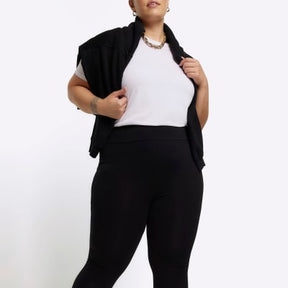 Plus black high waisted leggings